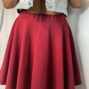 Red skater skirt